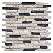 Mozaik pločica MOS BRICK 115  (30,5 x 30,5 cm, Crno-bijele boje, Mat) | BAUHAUS