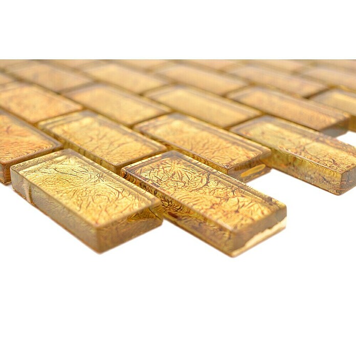 Mosaikfliese Uni Gold XCM 8GO35 (30 x 30 cm, Gold, Glänzend)