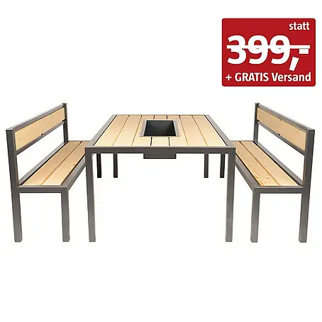 Home Deluxe  Gartentisch-Set NAXOS