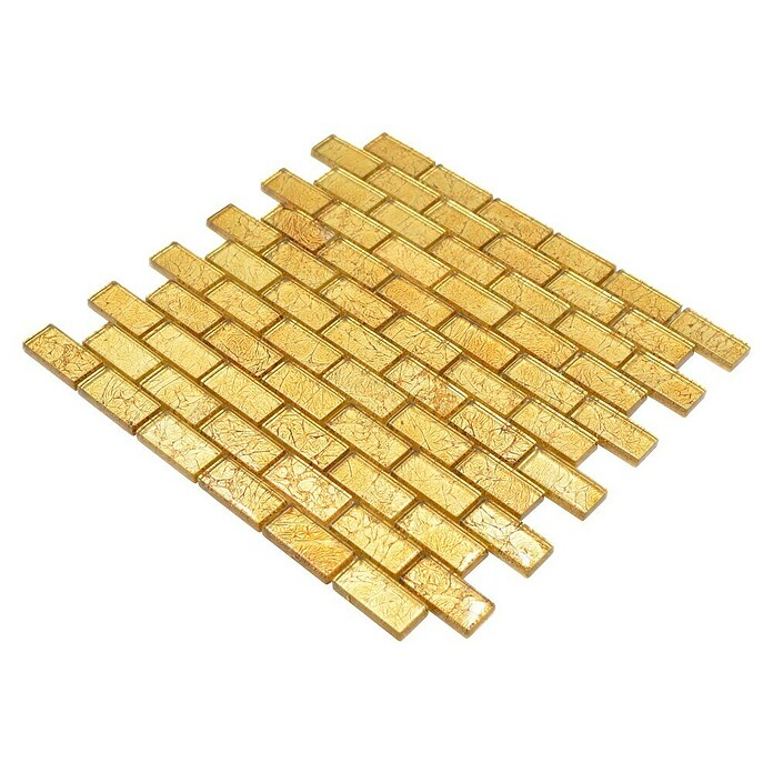 Mosaikfliese Uni Gold XCM 8GO35 (30 x 30 cm, Gold, Glänzend)