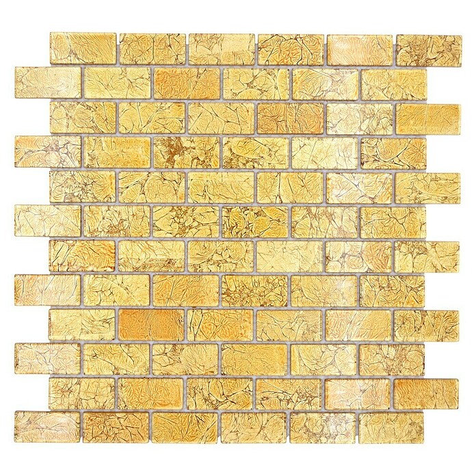 Mosaikfliese Uni Gold CM 4GO30 (30 x 30 cm, Gold, Glänzend)