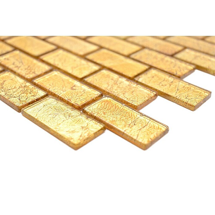 Mosaikfliese Uni Gold CM 4GO30 (30 x 30 cm, Gold, Glänzend)
