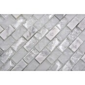 Mozaik pločica Crystal Mix XIC B1111  (30 x 28,5 cm, Bijele boje, Sjaj) | BAUHAUS