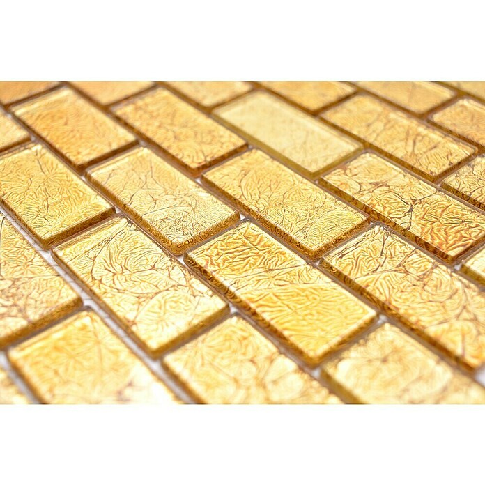 Mosaikfliese Uni Gold CM 4GO30 (30 x 30 cm, Gold, Glänzend)