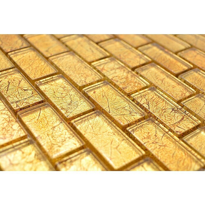 Mosaikfliese Uni Gold XCM 8GO35 (30 x 30 cm, Gold, Glänzend)