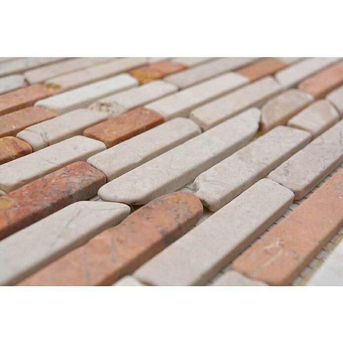 Mozaik pločica MOS BRICK 135  (30,5 x 30,5 cm, Crvena-bež, Mat) | BAUHAUS