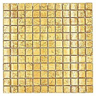 Mozaik pločica Quadrat Crystal Uni XCM 8GO15 (30 x 30 cm, Zlatne boje, Sjaj)