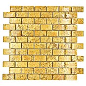 Mosaikfliese Uni Gold XCM 8GO35 (30 x 30 cm, Gold, Glänzend)