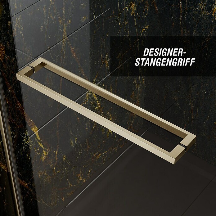 Camargue Palermo Nischendusche (80 x 200 cm, Unbeschichtet, Brushed Gold) | BAUHAUS