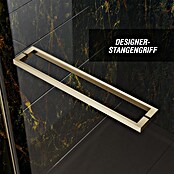 Camargue Palermo Eckdusche (L x B x H: 80 x 80 x 200 cm, Laufrollen tragen in der Höhe bis zu 40 mm auf, Unbeschichtet, Brushed Gold) | BAUHAUS
