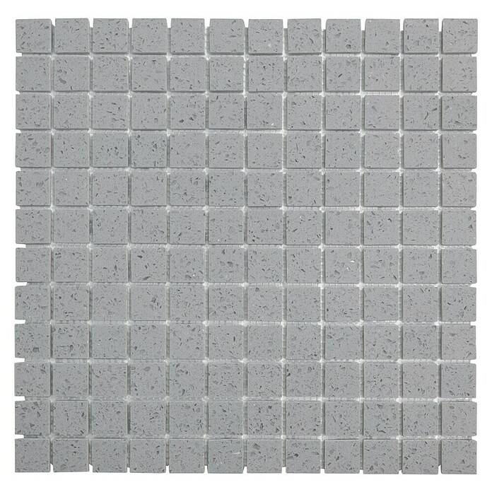 Mozaik pločica (30,5 x 30,5 cm, Siva, Sjajno)