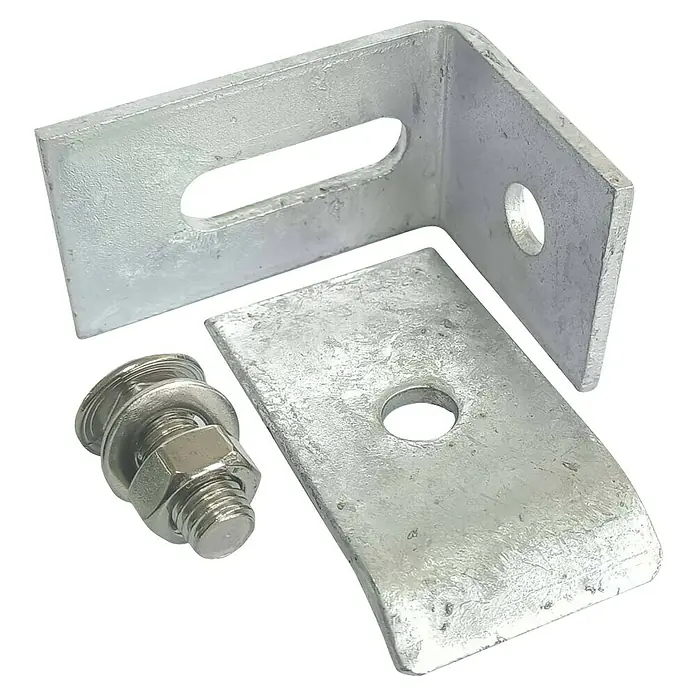 FA-Bausysteme Wandverbinder-Set Eco - Silber, Passend für: Doppelstabmattenzäune - Winkelverbinder mit Schraube, Mutter und Unterlegscheibe aus Metall. Robuste Bauweise für vielfältige Anwendungen.