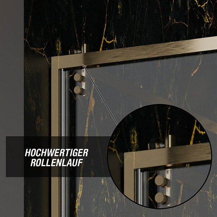 Camargue Palermo Nischendusche (80 x 200 cm, Unbeschichtet, Brushed Gold) | BAUHAUS