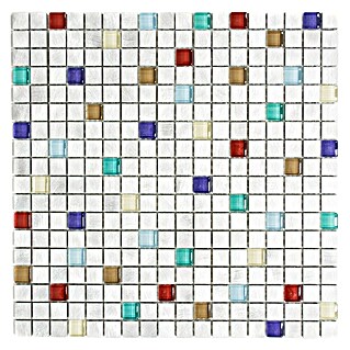Mozaik pločica Quadrat ALF A702 (30 x 30 cm, Srebrne boje, Mat)