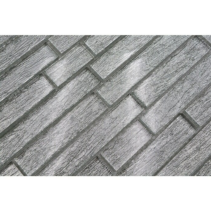 Mozaik pločica (29,8 x 30,5 cm, Srebrnosiva, Sjajno)