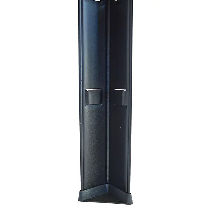 Schulte Metallregal Power Max - H x B x T: 190 x 100 x 40 cm, Traglast pro Boden: 65 kg, Anzahl Böden: 4 Stk., Stecken, Schwarz - Schwarzer Eckschutz mit einer robusten und langlebigen Bauweise, der ideal für den Schutz von Ecken vor Beschädigungen ist.
