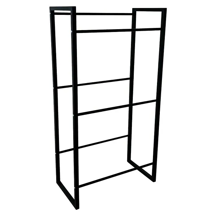 Schulte Getränkekistenregal - H x B x T: 115 x 32 x 57 cm, Anzahl Böden: 3 Stk., Stecken, Schwarz - Schwarzes Metallregal mit mehreren Ablageflächen für stilvolle Präsentation und Aufbewahrung.