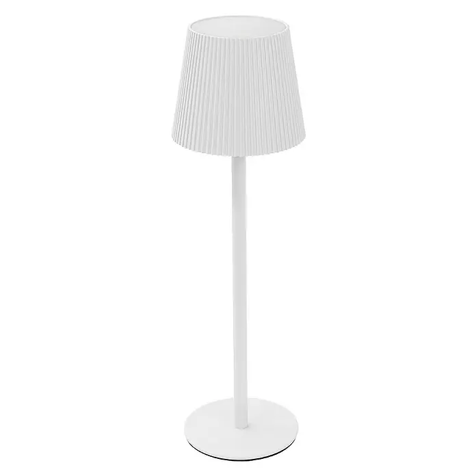 ML-Design LED-Tischleuchte rund Nachttischlampe Weiß 4 Stufen Tragbare Metall LED Lampe - Weiß, Weiß