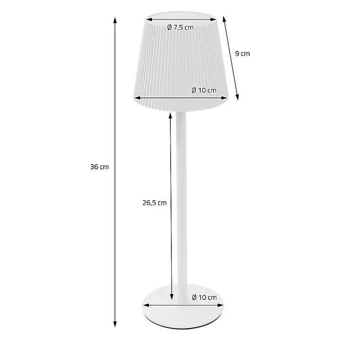 ML-Design LED-Tischleuchte rund Nachttischlampe Weiß 4 Stufen Tragbare Metall LED Lampe - Weiß, Weiß