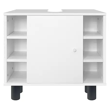 ML-Design  Badmöbel-Set Badezimmerschrank mit Tür und 6 Ablagen Badschrank Waschtisch