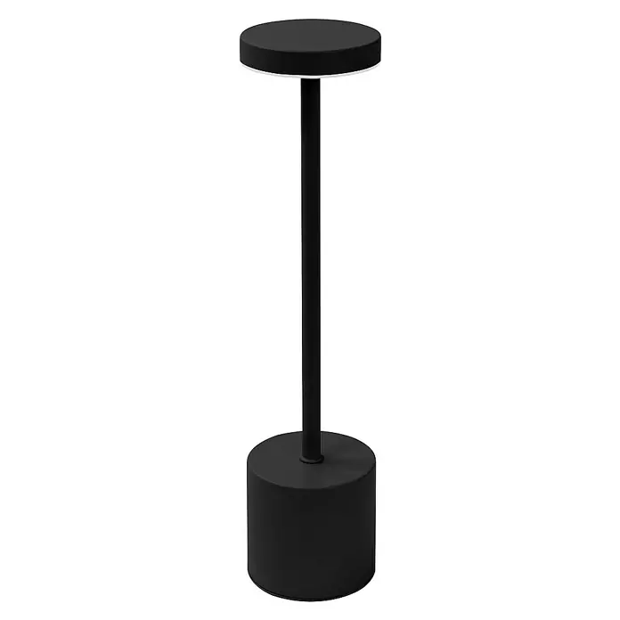 ML-Design LED-Tischleuchte rund Nachttischlampe Schwarz 3 Lichtfarben Tragbare Metall Led Lampe - Schwarz, Schwarz