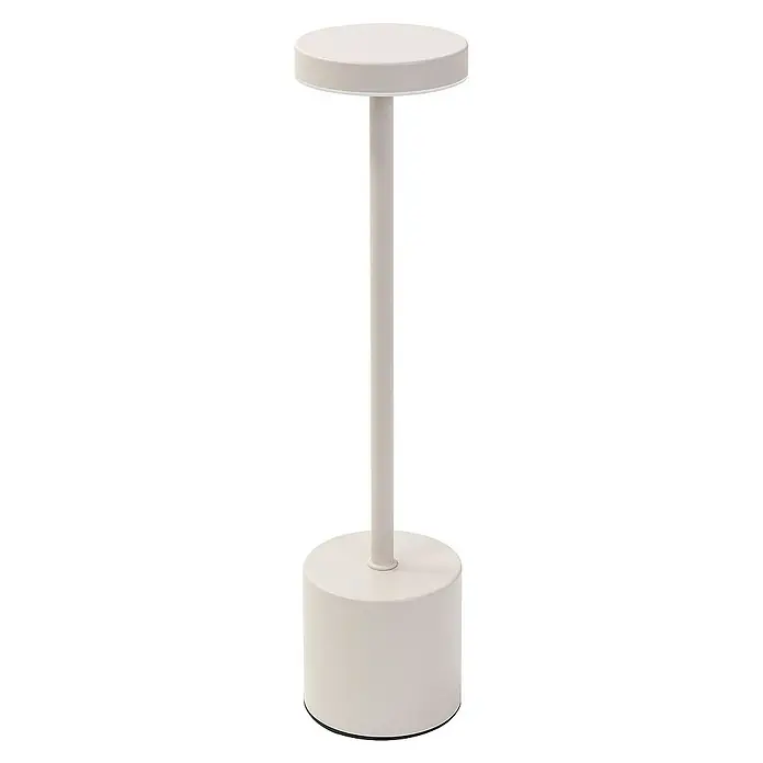 ML-Design LED-Tischleuchte rund Nachttischlampe Creme 3 Lichtfarben Tragbare Metall Led Lampe - Creme, Creme