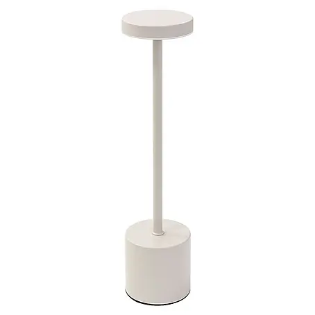 ML-Design  LED-Tischleuchte rund Nachttischlampe Creme 3 Lichtfarben Tragbare Metall Led Lampe