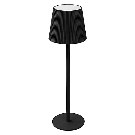 ML-Design  LED-Tischleuchte rund Nachttischlampe Schwarz 4 Stufen Tragbare Metall LED Lampe