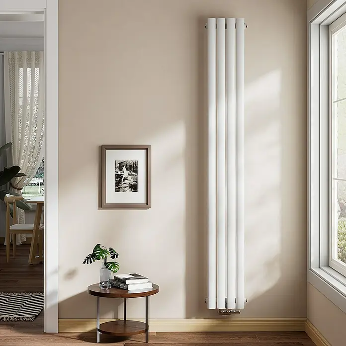 Emke Designheizkörper Einlagig Vertikal - B x H: 24 x 180 cm, Weiß