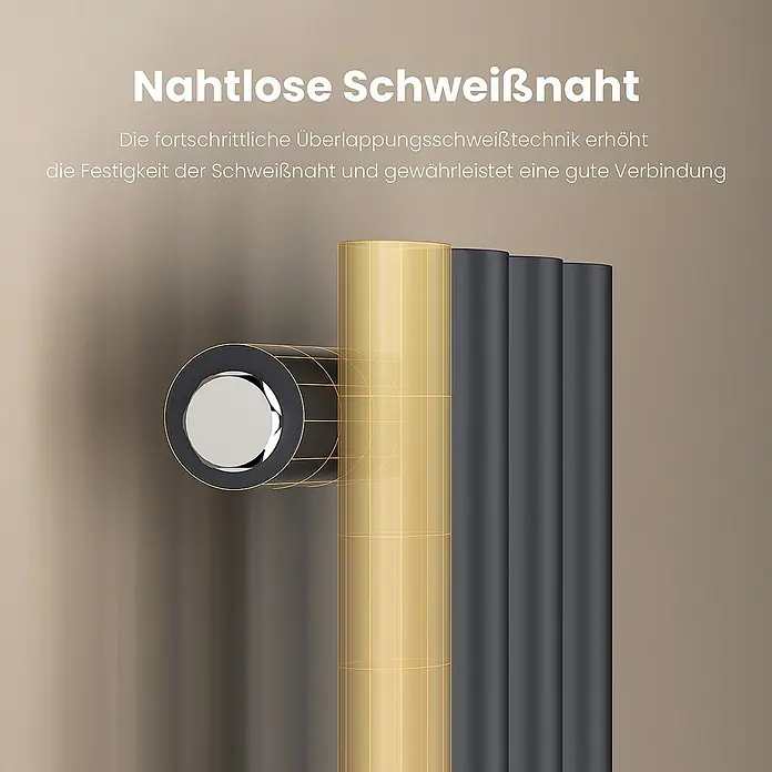 Emke Designheizkörper Einlagig Vertikal - B x H: 24 x 90 cm, Anthrazit