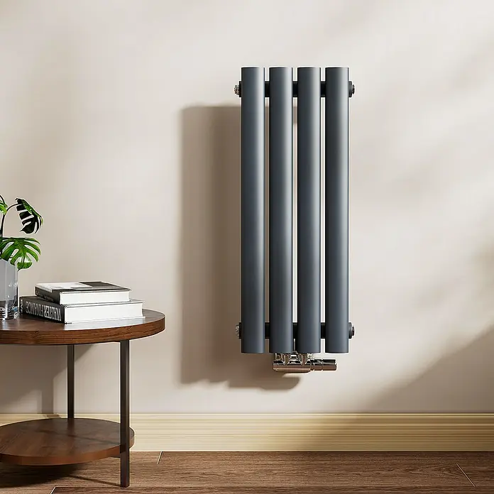 Emke Designheizkörper Einlagig Vertikal - B x H: 24 x 60 cm, Anthrazit