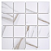 Mozaik pločica Quadrat Calacatta CIM Q73 CT  (30,6 x 30,6 cm, Smeđa-bež-bijela, Mat) | BAUHAUS