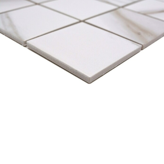 Mozaik pločica Quadrat Calacatta CIM Q73 CT  (30,6 x 30,6 cm, Smeđa-bež-bijela, Mat) | BAUHAUS