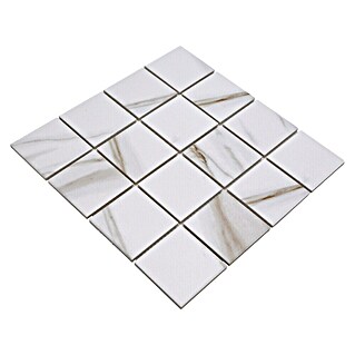 Mozaik pločica Quadrat Calacatta CIM Q73 CT (30,6 x 30,6 cm, Smeđa-bež-bijela, Mat)