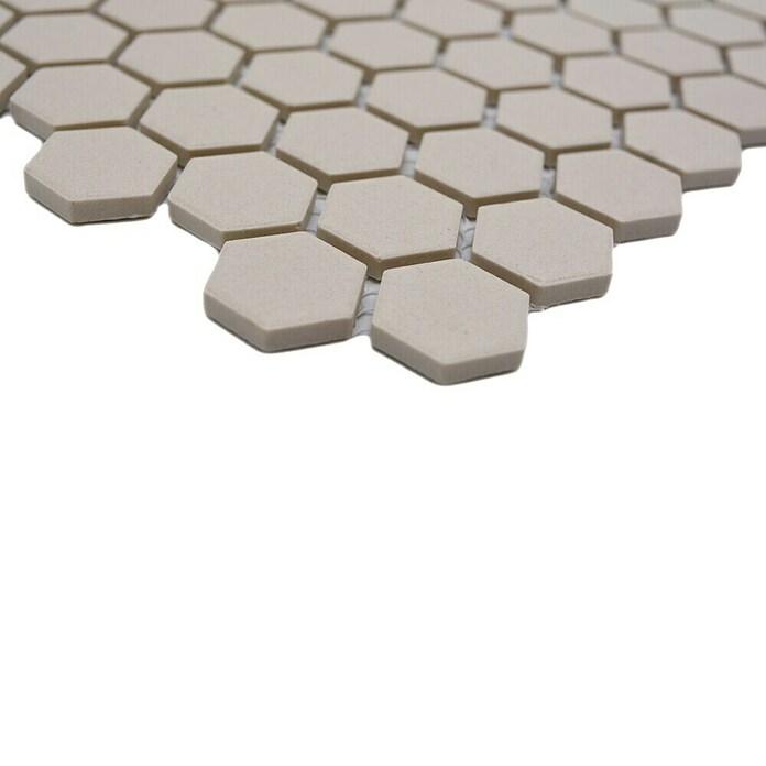 Mozaik pločica Hexagon Uni CU HX020  (26 x 30 cm, Bež boje, Mat) | BAUHAUS