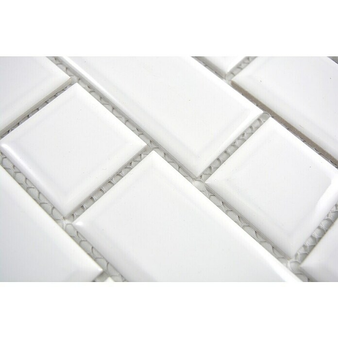 Mozaik pločica Metro Uni CG M08WM  (29,4 x 29,1 cm, Bijele boje, Sjaj) | BAUHAUS