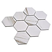Mozaik pločica Hexagon CIM HX9 CT  (25,6 x 29,55 cm, Bež-smeđe-bijelo, Mat) | BAUHAUS