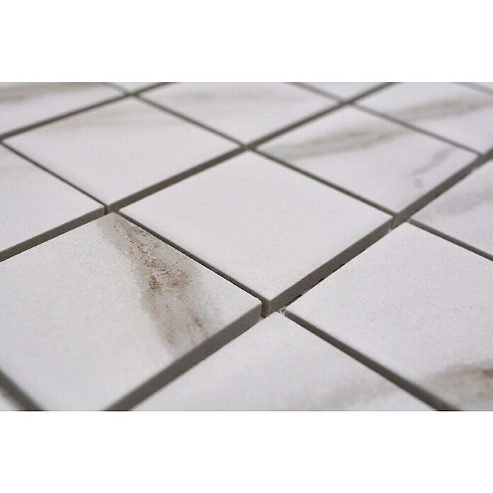 Mozaik pločica Quadrat Calacatta CIM Q48 CT  (30,6 x 30,6 cm, Bijele boje, Mat) | BAUHAUS