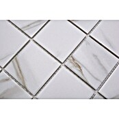 Mozaik pločica Quadrat Calacatta CIM Q73 CT  (30,6 x 30,6 cm, Smeđa-bež-bijela, Mat) | BAUHAUS