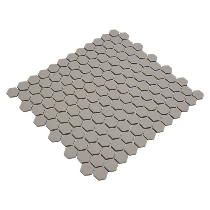 Mozaik pločica Hexagon Uni CU HX017  (26 x 30 cm, Svijetlosive boje, Mat) | BAUHAUS