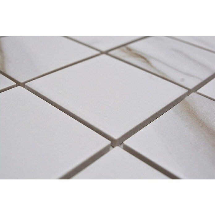 Mozaik pločica Quadrat Calacatta CIM Q73 CT  (30,6 x 30,6 cm, Smeđa-bež-bijela, Mat) | BAUHAUS