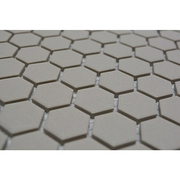 Mozaik pločica Hexagon Uni CU HX017  (26 x 30 cm, Svijetlosive boje, Mat) | BAUHAUS