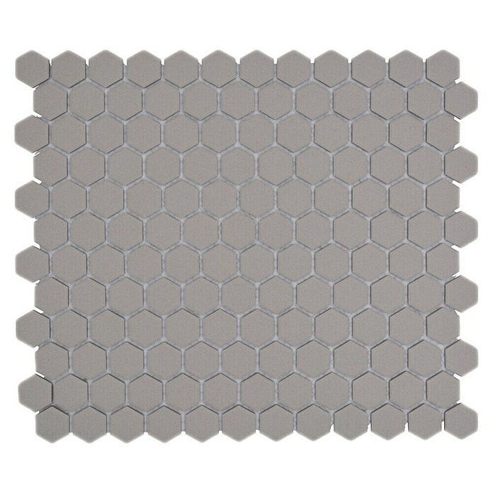 Mozaik pločica Hexagon Uni CU HX017  (26 x 30 cm, Svijetlosive boje, Mat) | BAUHAUS