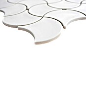 Mozaik pločica Fächer Uni FS 17W  (27,6 x 27,6 cm, Bijele boje, Sjaj) | BAUHAUS