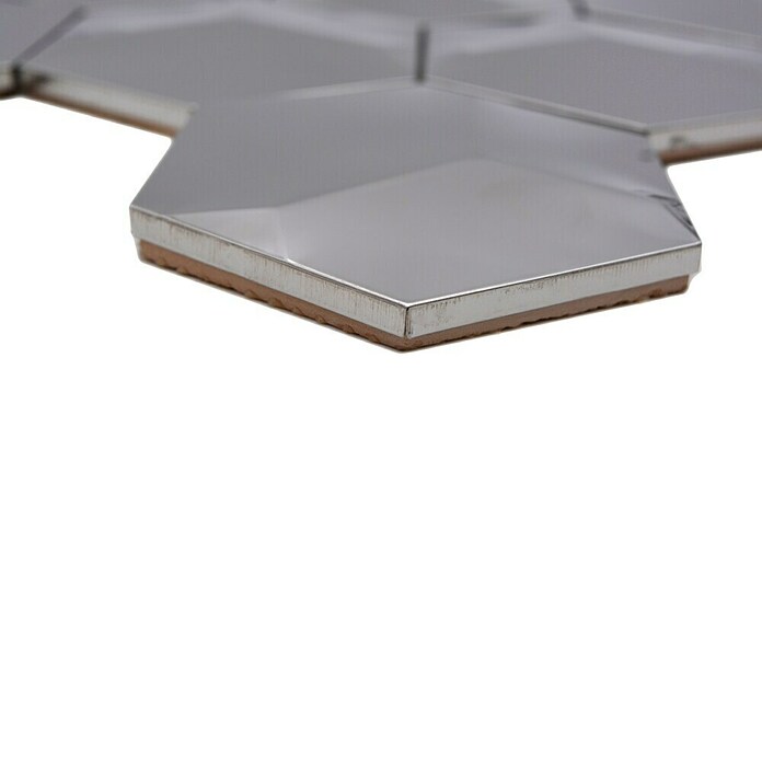 Mozaik pločica Hexagon HXM 10SG  (26,2 x 23 cm, Srebrne boje, Sjaj) | BAUHAUS