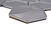 Mozaik pločica Hexagon HXM 10SG  (26,2 x 23 cm, Srebrne boje, Sjaj) | BAUHAUS