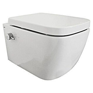Temtasi Wand-Dusch-WC-Set Vea (Spülrandlos, Ohne Spezialglasur, Spülform: Tief, WC Abgang: Waagerecht, Weiß)