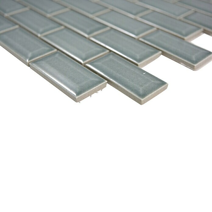 Mozaik pločica Brick Bond Diamond CBP 106  (30 x 30 cm, Petrolej, Sjaj) | BAUHAUS