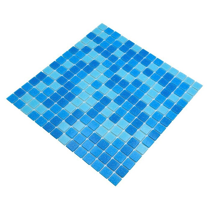 Mozaik pločica (32,7 x 30,5 cm, Plava, Sjajno)