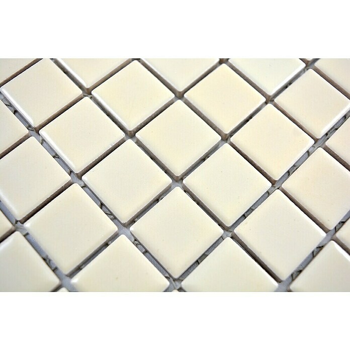 Mozaik pločica Quadrat Uni CG 164  (29,8 x 29,8 cm, Bež boje, Sjaj) | BAUHAUS